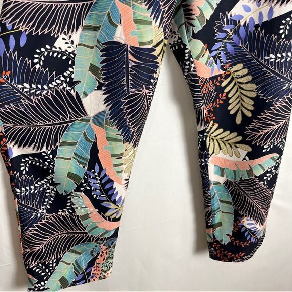 Portmans Women's Black Floral Tropical Paperbag Waist Trousers, Size US 12/16AUS - Picture 7 of 9